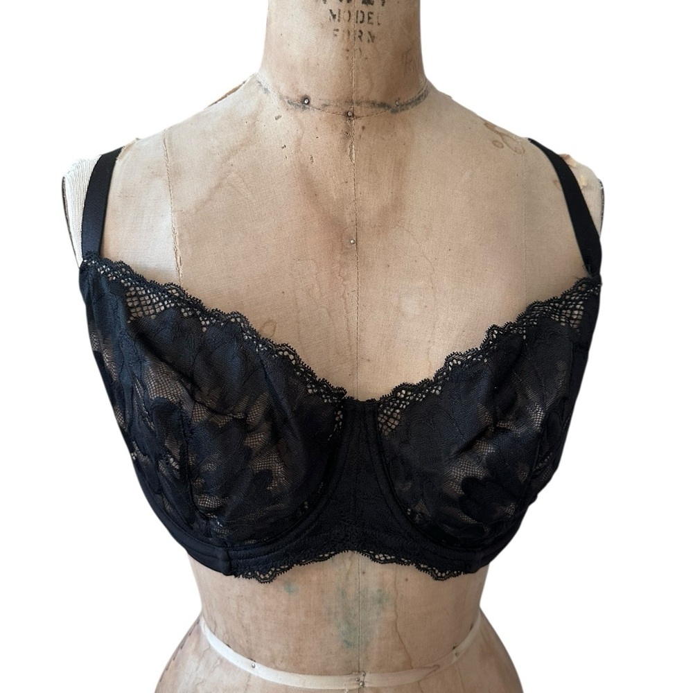 True And Co. Lingerie Soft Lace Balconette Bra Size 38DD Coquette Girl New NWT
